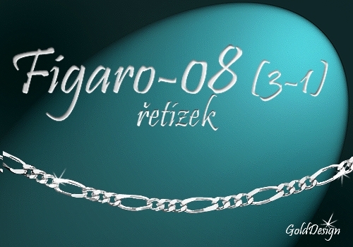 Figaro 08 (3-1) řetízek stříbřený